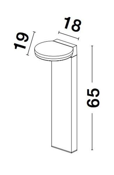 Nova Luce POSEN LED Wegeleuchte Anthrazit 10W IP54 Warmweiss 18x19x65cm 9131202