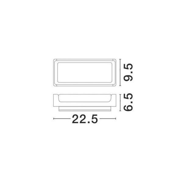 Nova Luce KEEN LED Wandleuchte Schwarz 12W IP65 Warmweiss 22,5x6,5x9,5cm 9160081