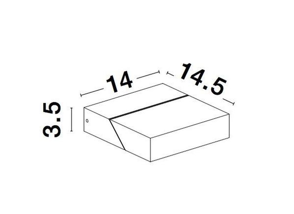 Nova Luce BRIN LED Wandleuchte Anthrazit 10W IP65 Warmweiss 14x14,5x3,5cm 9160101