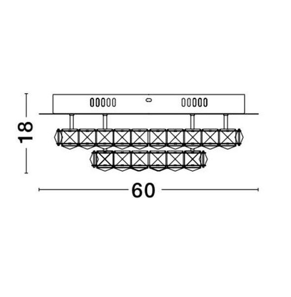 Nova Luce QUENTIN LED Deckenleuchte Chrom 44W Neutralweiss 16x64cm 9172519