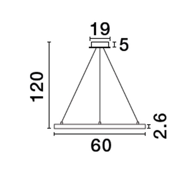 Nova Luce EMPATIA LED Pendelleuchte Weiß 35W Warmweiss 120x60cm dimmbar 9172862