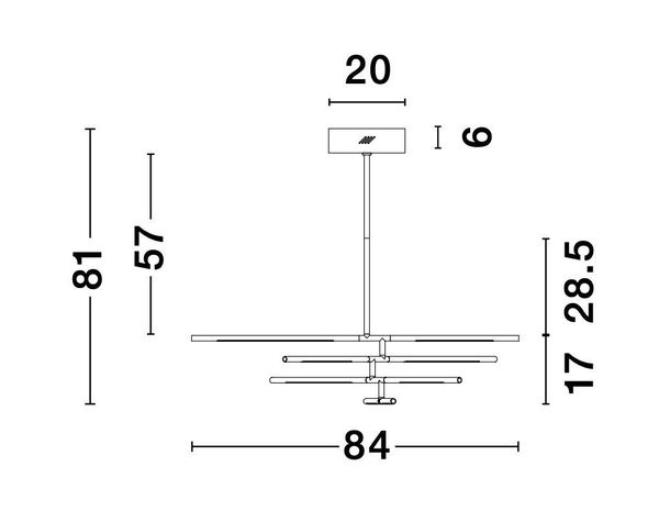 Nova Luce RACCIO LED Pendelleuchte Messing 48W Warmweiss 84x80x81cm dimmbar 9180781