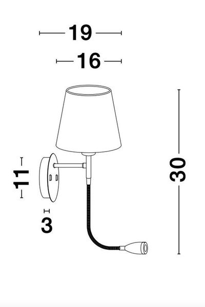 Nova Luce NIA Wandleuchte E27 2-fach Weiß 3W Warmweiss 19x16x30cm 9182371