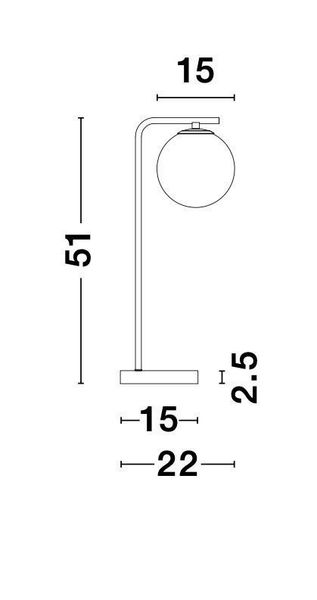 Nova Luce ALVAREZ Tischleuchte E14 Gold 22x15x51cm 9185361