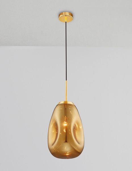 Nova Luce LAVA Pendelleuchte E27 Gold 120x22cm dimmbar 9190393