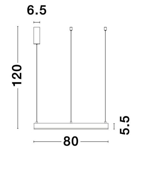 Nova Luce MOTIF LED Pendelleuchte Messing 50W Warmweiss 200x80cm dimmbar 9190648