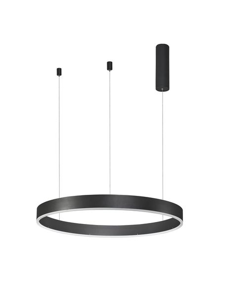 Nova Luce MOTIF LED Pendelleuchte Schwarz 40W Warmweiss 200x60cm dimmbar 9190840