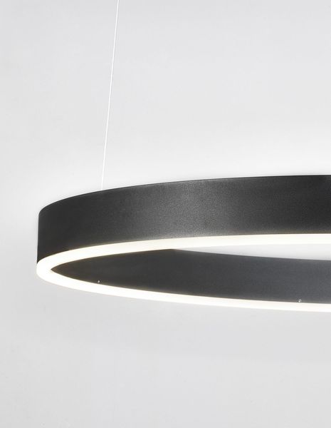 Nova Luce MOTIF LED Pendelleuchte Schwarz 50W Warmweiss 200x80cm dimmbar 9190848