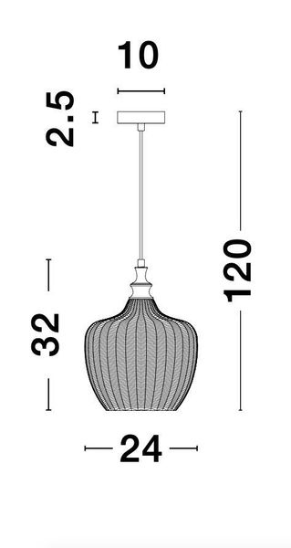 Nova Luce LONI Pendelleuchte E27 Gold 120x24cm dimmbar 9191241