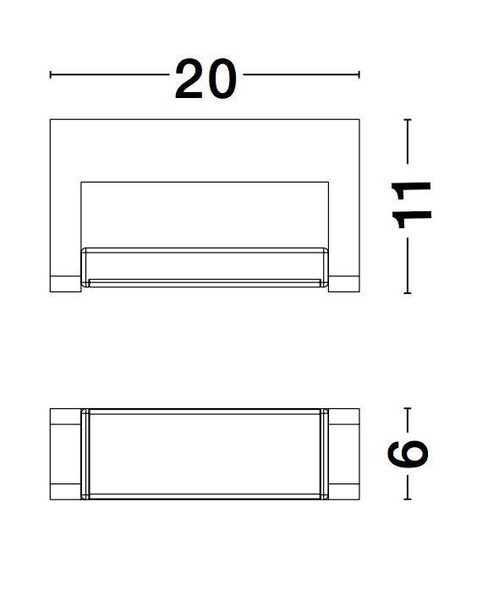 Nova Luce VOLVEL LED Wandleuchte Schwarz 7W IP54 Warmweiss 20x11x6cm 9195062