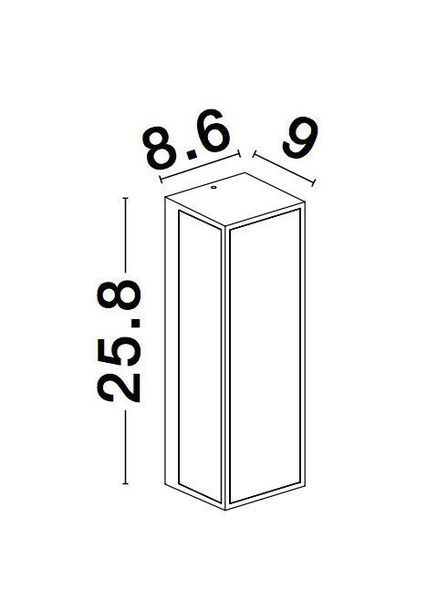 Nova Luce SORREN Wandleuchte E27 Anthrazit 12W IP65 8,6x9x25,8cm dimmbar 9197701