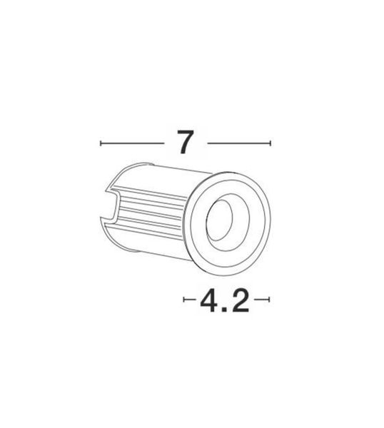 Nova Luce BANG LED Bodeneinbauleuchte Nickel 1W IP67 Warmweiss 4,2x4,2x7cm 9203113