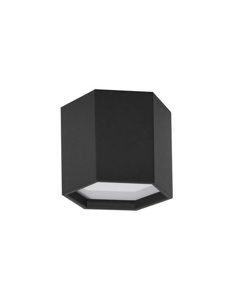 Nova Luce SAMBA LED Deckenleuchte Schwarz 10W Warmweiss 20x25cm 9212314