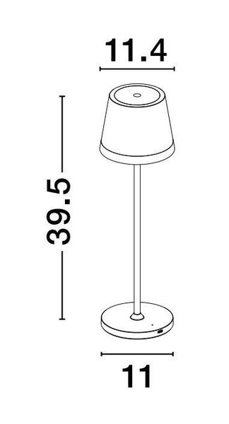 Nova Luce SEINA LED Tischleuchte Braun 2W IP54 Warmweiss 11,4x11,4x39,5cm 9223403