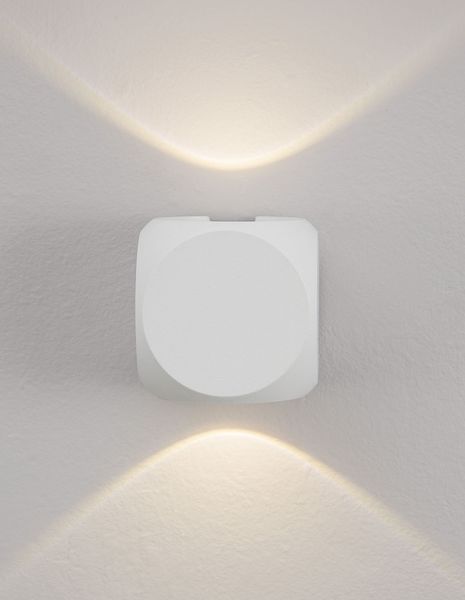 Nova Luce ZARI LED Wandleuchte Weiß 2x2W IP54 Warmweiss 5,5x6,5x6,5cm 9226217