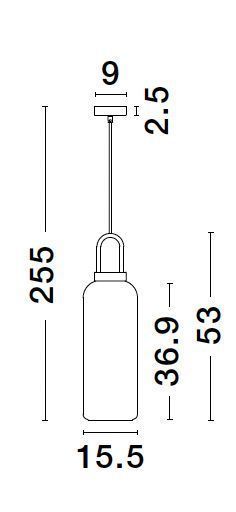 Nova Luce IRVINE Pendelleuchte E27 Gold 255x15,5cm dimmbar 9241160