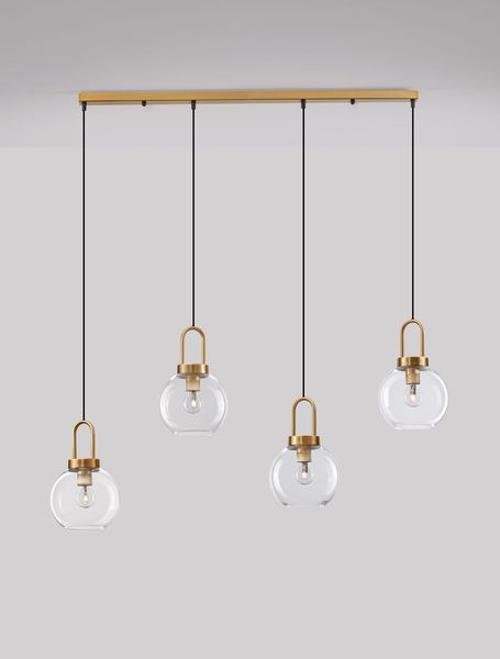 Nova Luce IRVINE Pendelleuchte E27 4-fach Gold 97,5x20x155cm dimmbar 9241180