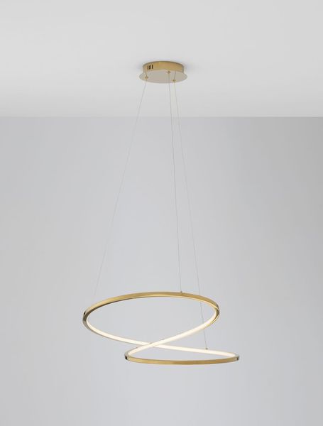 Nova Luce GIRISH LED Pendelleuchte Gold 41W Warmweiss 120x60cm dimmbar 9248109