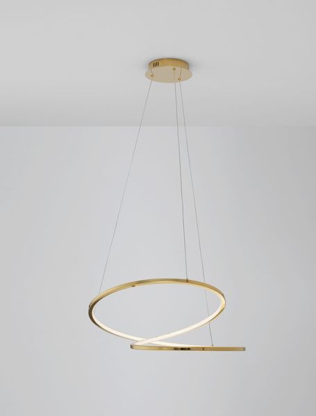 Nova Luce GIRISH LED Pendelleuchte Gold 41W Warmweiss 120x60cm dimmbar 9248109