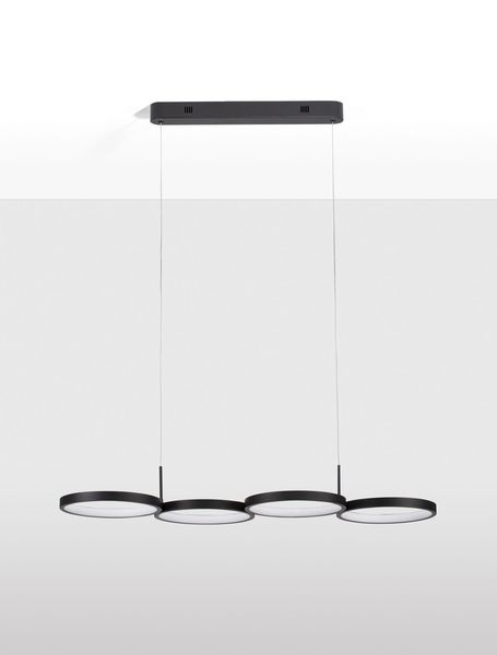 Nova Luce MAGNUS LED Pendelleuchte Schwarz 41W Warmweiss 84x32x120cm dimmbar 9248117