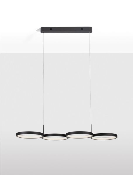 Nova Luce MAGNUS LED Pendelleuchte Schwarz 41W Warmweiss 84x32x120cm dimmbar 9248117