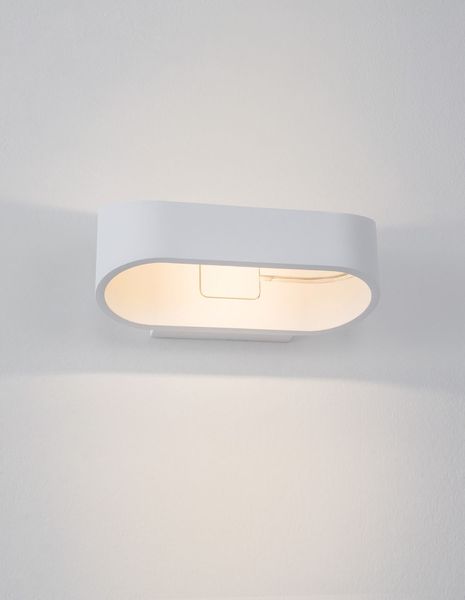 Nova Luce MILE LED Wandleuchte Weiß 9W IP54 Warmweiss 18x11,5x7,5cm 9257871