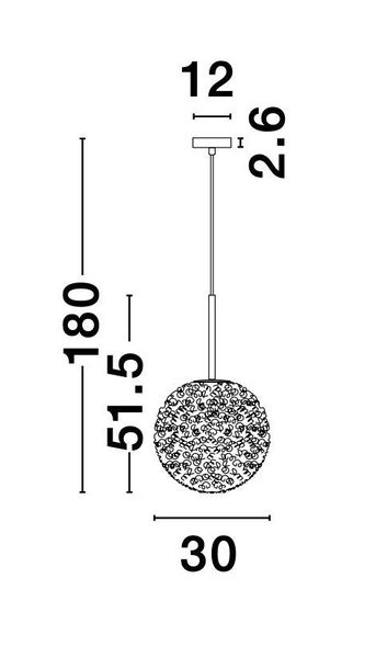 Nova Luce MIRANO Pendelleuchte G9 Gold/Transparent 180x30cm dimmbar 9260211