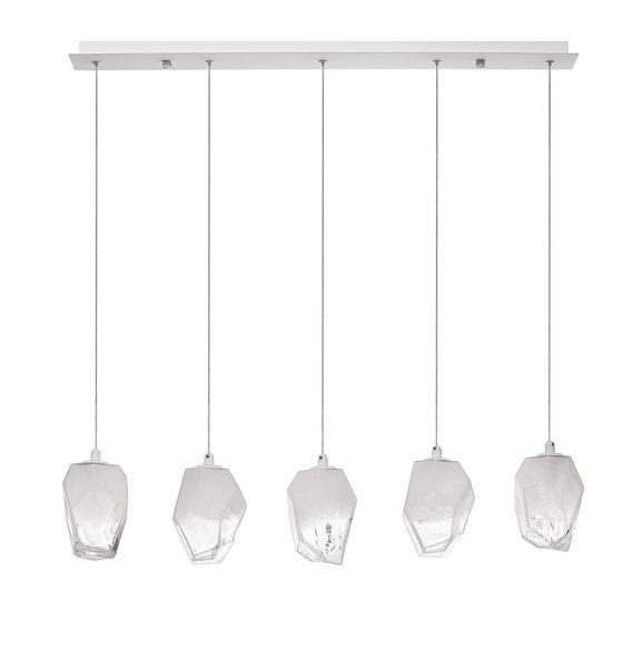 Nova Luce ICE Pendelleuchte G9 5-fach Weiß 84x12x180cm dimmbar 9260235