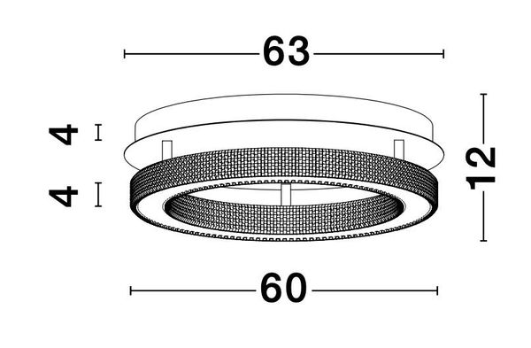 Nova Luce FIORE LED Deckenleuchte Gold 59W Warmweiss 12x60cm dimmbar 9285620