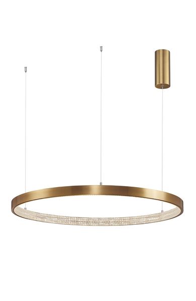 Nova Luce PRESTON LED Pendelleuchte Gold 49W Warmweiss 120x80cm dimmbar 9285801