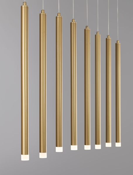 Nova Luce TRIMLE LED Pendelleuchte Gold 21W Warmweiss 100x8x180cm 9287930