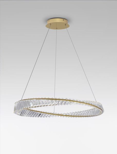 Nova Luce AURELIA LED Pendelleuchte Gold 43W Neutralweiss 120x80cm dimmbar 9333062