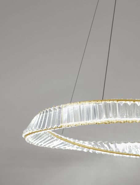 Nova Luce AURELIA LED Pendelleuchte Gold 43W Neutralweiss 120x80cm dimmbar 9333062