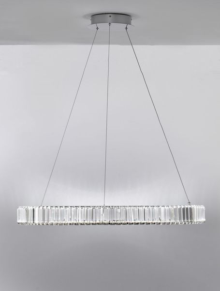 Nova Luce AURELIA LED Pendelleuchte Chrom 47W Neutralweiss 150x80cm dimmbar 9333067