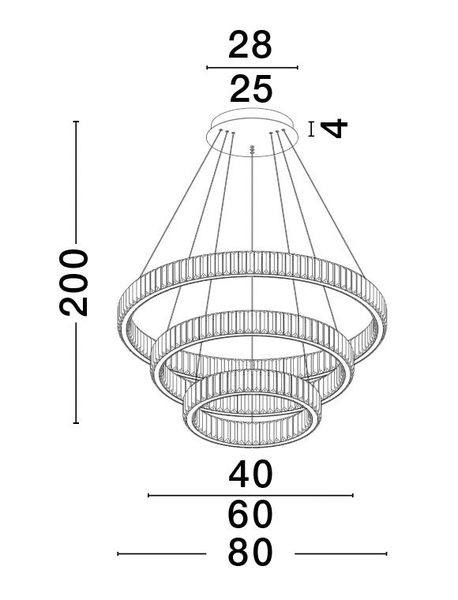 Nova Luce AURELIA LED Pendelleuchte Gold 92W Neutralweiss 150x80cm dimmbar 9333069