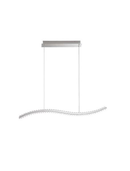 Nova Luce AURELIA LED Pendelleuchte Chrom 43W Neutralweiss 100x7,6x150cm dimmbar 9333070