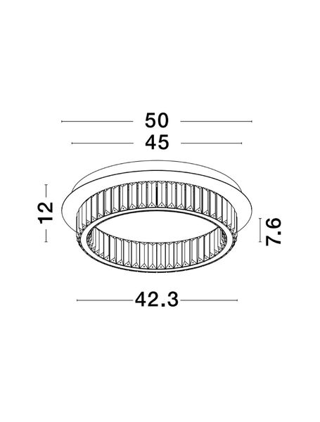 Nova Luce AURELIA LED Deckenleuchte Chrom 29W Neutralweiss 12x50cm dimmbar 9333071