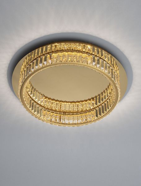 Nova Luce AURELIA LED Deckenleuchte Gold 29W Neutralweiss 12x50cm dimmbar 9333079