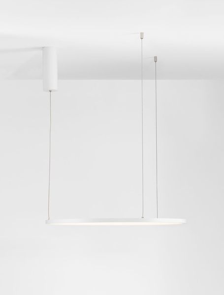 Nova Luce TARQUIN LED Pendelleuchte Weiß 37W Warmweiss 200x60cm dimmbar 9345600