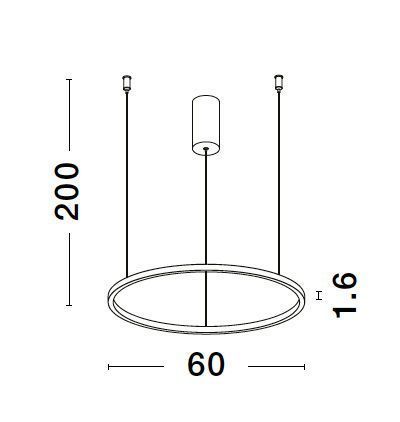 Nova Luce TARQUIN LED Pendelleuchte Weiß 37W Warmweiss 200x60cm dimmbar 9345600