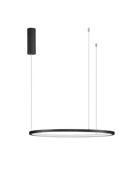 Nova Luce TARQUIN LED Pendelleuchte Schwarz 37W Warmweiss 200x60cm dimmbar 9345601