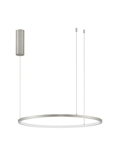 Nova Luce TARQUIN LED Pendelleuchte Silber 37W Warmweiss 200x60cm dimmbar 9345603