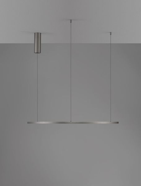 Nova Luce TARQUIN LED Pendelleuchte Silber 46W Warmweiss 200x80cm dimmbar 9345607