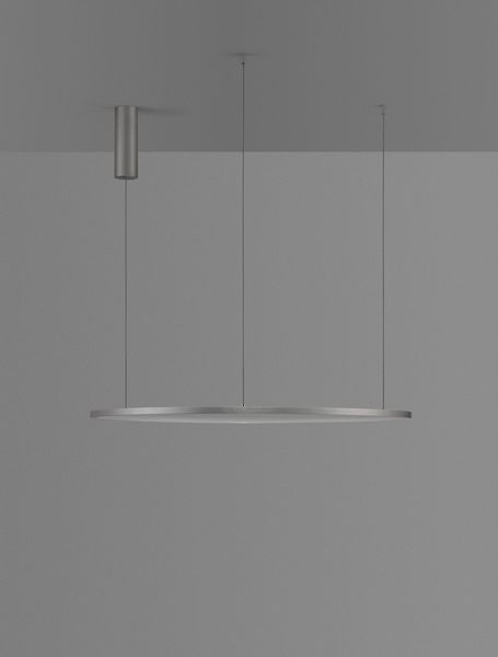 Nova Luce TARQUIN LED Pendelleuchte Silber 46W Warmweiss 200x80cm dimmbar 9345607