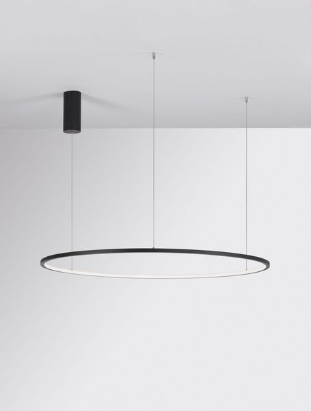 Nova Luce TARQUIN LED Pendelleuchte Schwarz 59W Warmweiss 200x100cm dimmbar 9345609