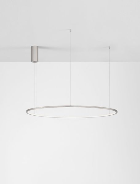 Nova Luce TARQUIN LED Pendelleuchte Silber 59W Warmweiss 200x100cm dimmbar 9345611