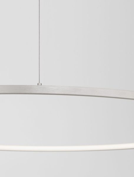 Nova Luce TARQUIN LED Pendelleuchte Silber 59W Warmweiss 200x100cm dimmbar 9345611