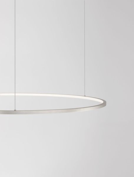 Nova Luce TARQUIN LED Pendelleuchte Silber 59W Warmweiss 200x100cm dimmbar 9345611