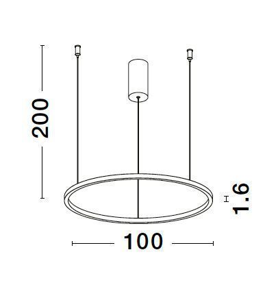 Nova Luce TARQUIN LED Pendelleuchte Silber 59W Warmweiss 200x100cm dimmbar 9345611