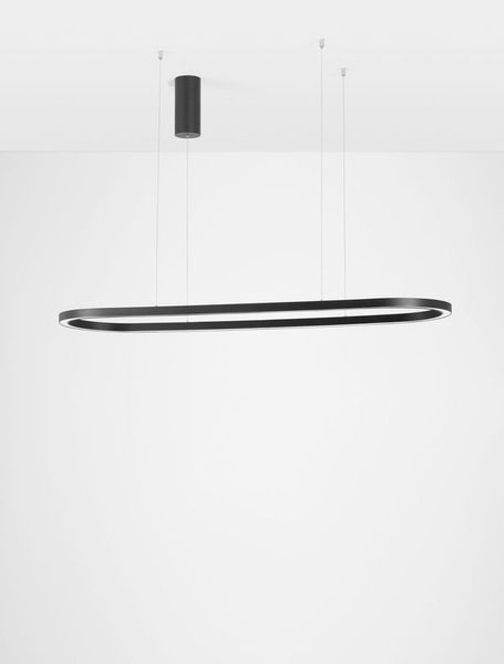 Nova Luce CUPPE LED Pendelleuchte Schwarz 56W Warmweiss 120x35x200cm dimmbar 9345624